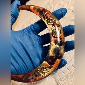 Hand Crafted Crescent Moon Hairpin